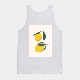 Lovely Lemons Modern Minimalistic Illustration Tank Top